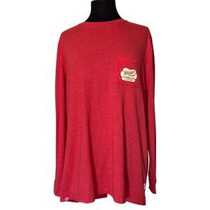 Magellan Outdoors Fish Gear Red Long-Sleeved Shirt Boyfriend Fit Women's Size XL